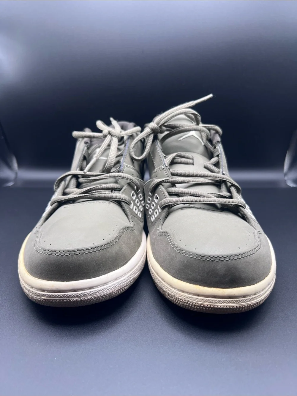 Jordan Men’s Low-Top Athletic Sneakers in Olive and Beige